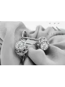 Vintage unikátní náušnice Cubic Zirconia 925 Sterling Silver Vec117S